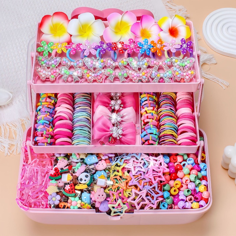 Travel Accessories For 6 Year Old - 546-teiliges Set Hochelastische Haarschmuck-Accessoires Schonende Haarbänder