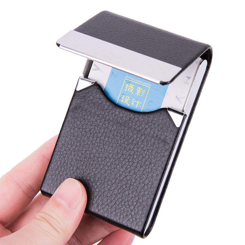 Travel Wallet Slim - 1-teiliges Visitenkartenetui für Herren, schmal, PU-Leder,