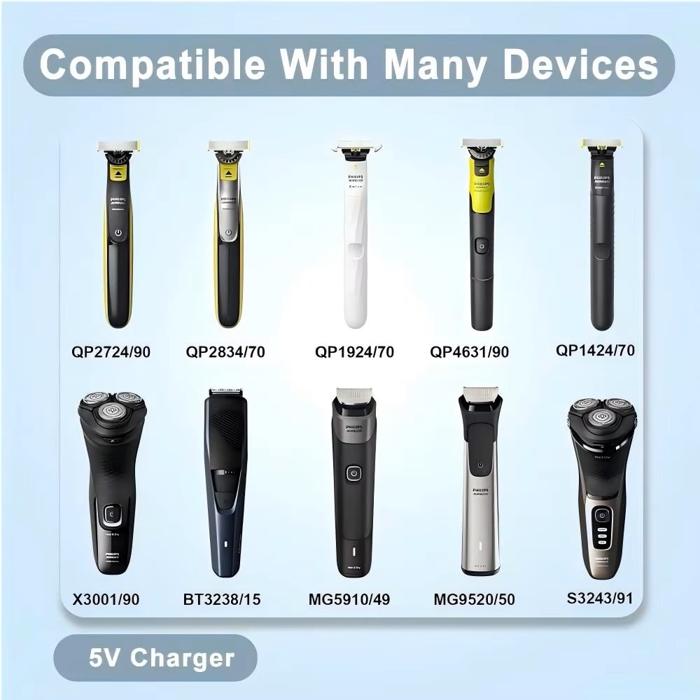 Travel Accessories Electronics - 5V Typ-C-Ladegerät für Philips OneBlade Rasierer,