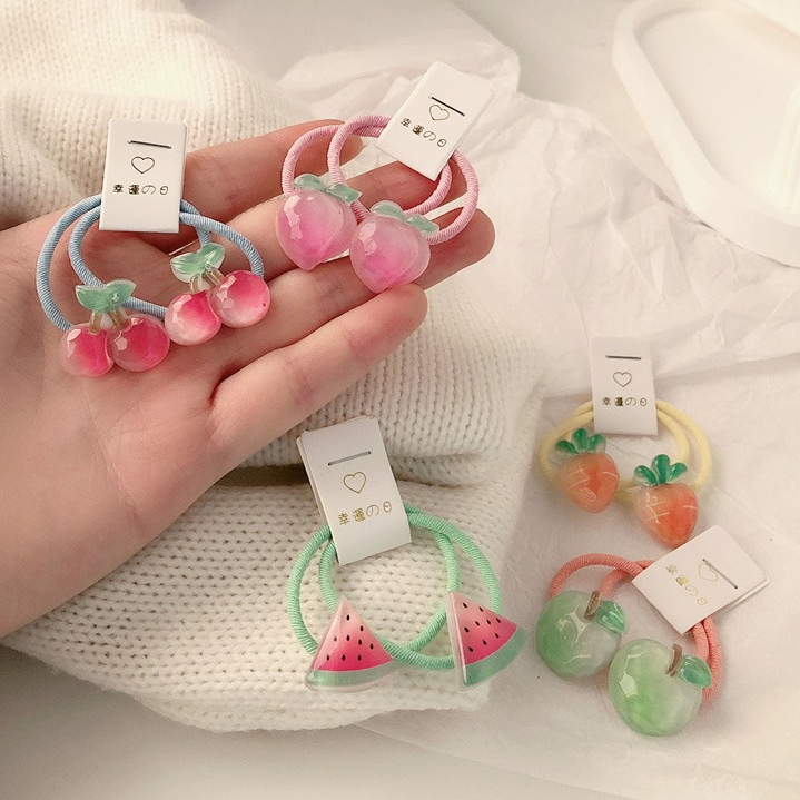 Travel Accessories For 6 Year Old - Kinder-Haargummis mit Karotten, 5 Paar, rutschfeste,