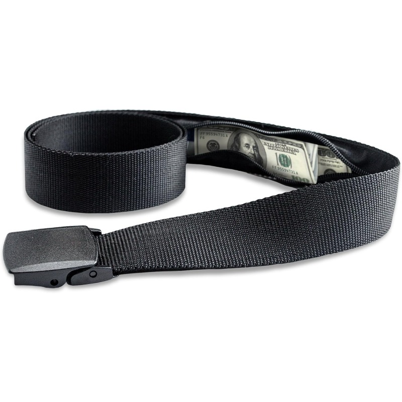 Travel Wallet Slim - Reise-Sicherheitsgürtel mit versteckter Tasche, verstellbarer Geldgurt,