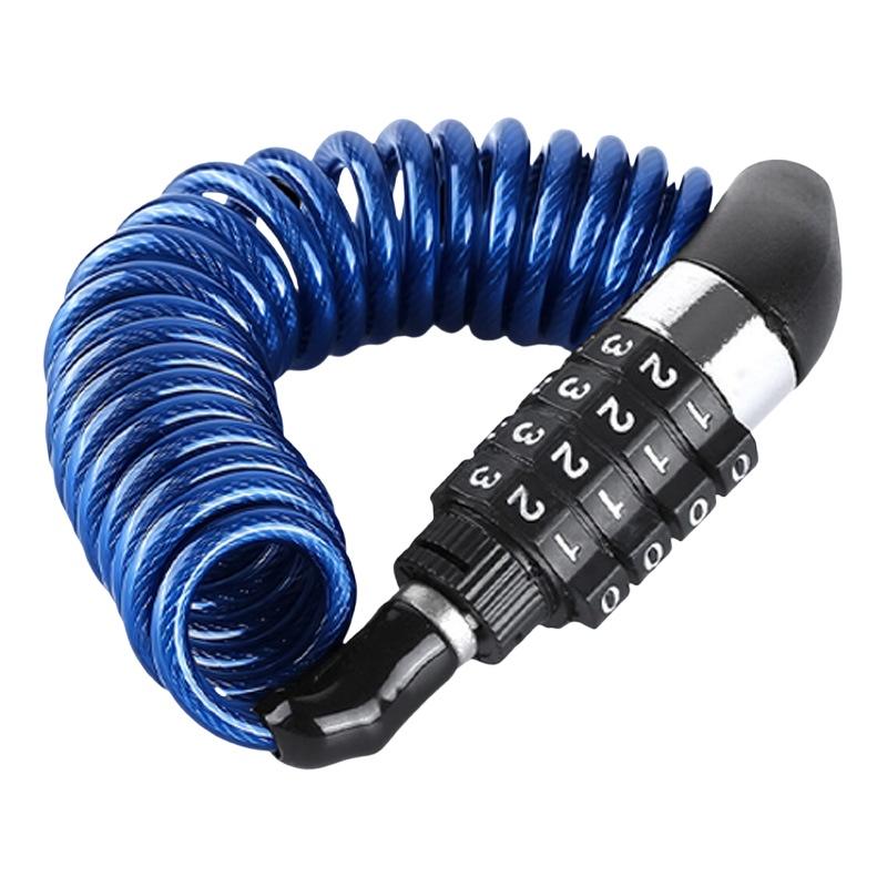 Cable Lock Combination - Motorradhelm-Schlosskabel mit 4-stelligem Zahlencode, Diebstahlsicherung, Schwarzer