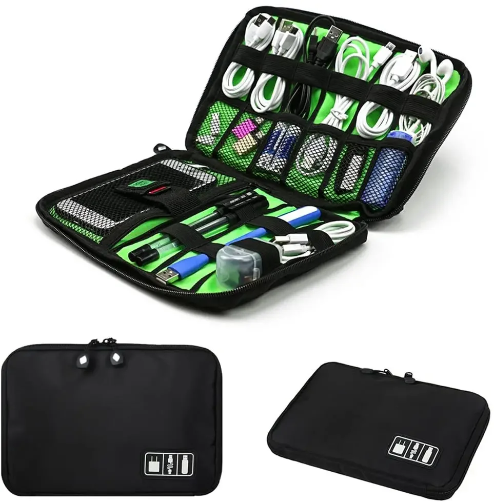 Travel Accessories Electronics - Kabel-Organizer-Aufbewahrungstaschen-Set für USB-Datenkabel, Kopfhörer, Kabel, Stifte,